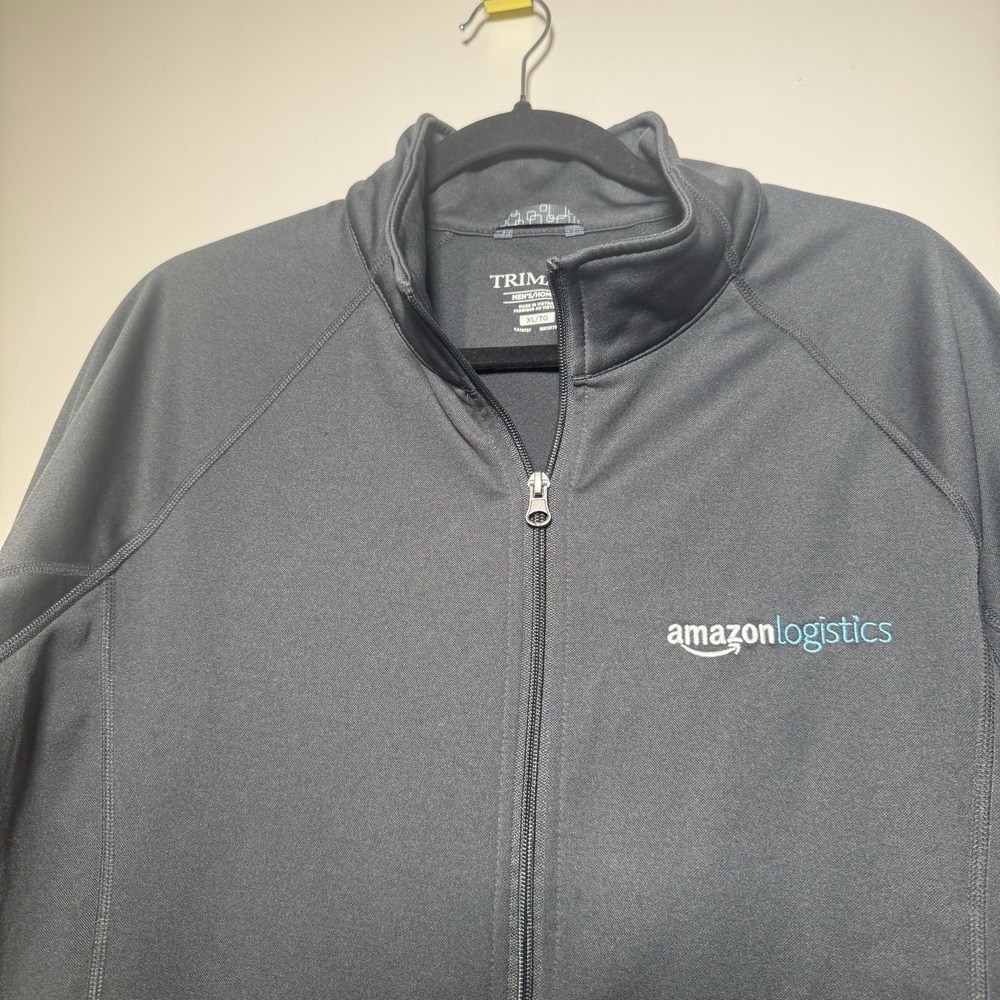 Amazon Logistics Full Zip Jacket Mens XL Grey Trimark